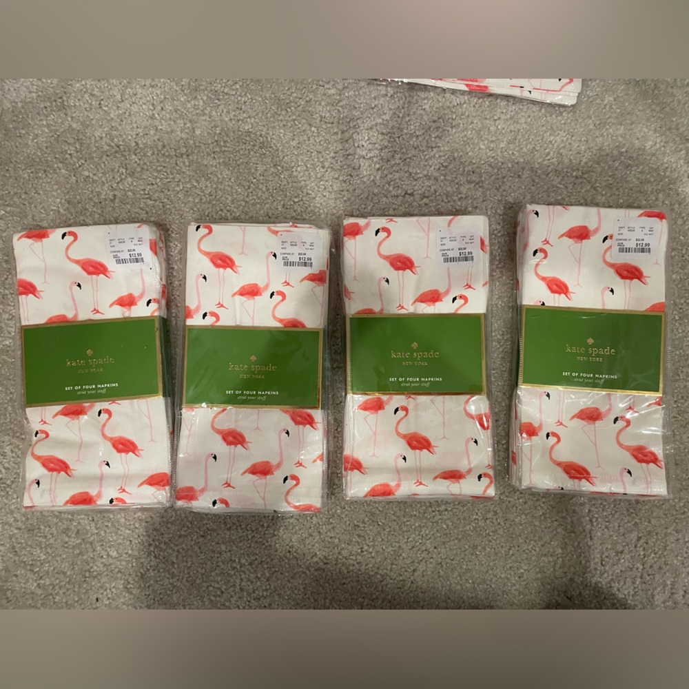 Kate Spade Flamingo Napkins (16 napkins total)